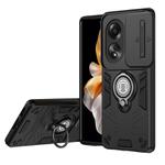 For OPPO A58 4G Camshield Ring Holder Phone Case(Black)