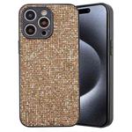 For iPhone 15 Pro Max Glitter Powder TPU Hybrid PC Phone Case(Gold)