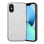 For iPhone XS Max Glitter Powder TPU Hybrid PC Phone Case(White)