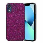 For iPhone XR Glitter Powder TPU Hybrid PC Phone Case(Purple)
