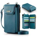 CaseMe Me40 Vertical Multifunctional Shoulder Crossbody Phone Bag(Blue Green)