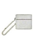 For AirPods 3 Cylindrical Glitter Leather Texture Bluetooth Earphone Protective Case(Silver)