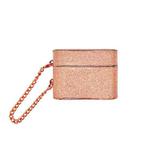 For AirPods Pro Cylindrical Glitter Leather Texture Bluetooth Earphone Protective Case(Rose Gold)
