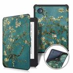 For KOBO Clara Colour 2E 2022 Painted Voltage Caster TPU Leather Smart Tablet Case(Apricot Blossom)