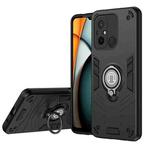 For Xiaomi Redmi 12C / Poco C55 Ring Holder Phone Case(Black)