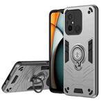 For Xiaomi Redmi 12C / Poco C55 Ring Holder Phone Case(Grey)