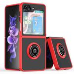 For Samsung Galaxy Z Flip5 Q Shadow 1 Series TPU + PC Phone Case with Ring(Red)