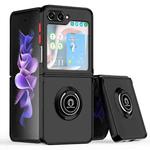 For Samsung Galaxy Z Flip5 Q Shadow 1 Series TPU + PC Phone Case with Ring(Black+Red)