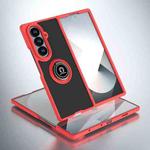 For Samsung Galaxy Z Fold7 Q Shadow 1 Series TPU + PC Phone Case with Ring(Red)