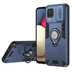 For Samsung Galaxy A22 4G Camshield Ring Holder Phone Case(Royal Blue)