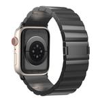 For Apple Watch Series 9 45mm One-Bead Magnetic Buckle Titanium Metal Watch Band(Black)