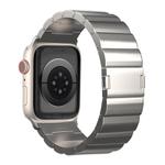 For Apple Watch Series 8 41mm One-Bead Magnetic Buckle Titanium Metal Watch Band(Silver)