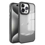 For iPhone 15 Pro Max Two-color High Transparency Skin Feel TPU Phone Case(Black)