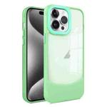 For iPhone 15 Pro Two-color High Transparency Skin Feel TPU Phone Case(Green)