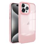 For iPhone 15 Pro Two-color High Transparency Skin Feel TPU Phone Case(Pink)
