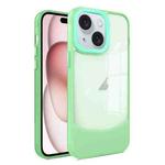 For iPhone 15 Plus Two-color High Transparency Skin Feel TPU Phone Case(Green)