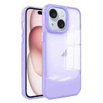 For iPhone 15 Two-color High Transparency Skin Feel TPU Phone Case(Purple)
