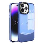 For iPhone 14 Pro Two-color High Transparency Skin Feel TPU Phone Case(Blue)
