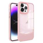 For iPhone 14 Pro Max Two-color High Transparency Skin Feel TPU Phone Case(Pink)