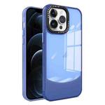 For iPhone 12 Pro Max Two-color High Transparency Skin Feel TPU Phone Case(Blue)