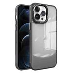 For iPhone 12 Pro Max Two-color High Transparency Skin Feel TPU Phone Case(Black)