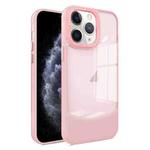 For iPhone 11 Pro Max Two-color High Transparency Skin Feel TPU Phone Case(Pink)