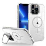 For iPhone 13 Pro J2 High Transparent MagSafe Magnetic Frame Holder Phone Case(Grey)