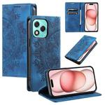 For Honor 400 Lite Totem Embossed Magnetic Leather Phone Case(Blue)