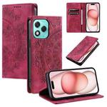 For Honor 400 Lite Totem Embossed Magnetic Leather Phone Case(Red)