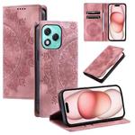 For Honor 400 Lite Totem Embossed Magnetic Leather Phone Case(Rose Gold)