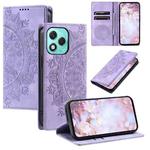 For Honor 400 Lite Totem Embossed Magnetic Leather Phone Case(Purple)
