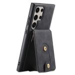 For Samsung Galaxy S24 Ultra 5G Denior D14 NK Retro Pattern MagSafe Magnetic Card Holder Leather Phone Case(Black)