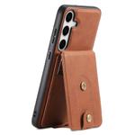 For Samsung Galaxy S24+ 5G Denior D14 NK Retro Pattern MagSafe Magnetic Card Holder Leather Phone Case(Brown)