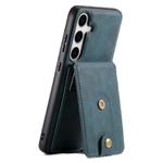 For Samsung Galaxy S24+ 5G Denior D14 NK Retro Pattern MagSafe Magnetic Card Holder Leather Phone Case(Blue)