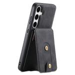 For Samsung Galaxy S24+ 5G Denior D14 NK Retro Pattern MagSafe Magnetic Card Holder Leather Phone Case(Black)