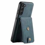 For Samsung Galaxy S23 5G Denior D14 NK Retro Pattern MagSafe Magnetic Card Holder Leather Phone Case(Blue)