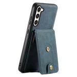 For Samsung Galaxy S23+ 5G Denior D14 NK Retro Pattern MagSafe Magnetic Card Holder Leather Phone Case(Blue)