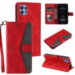 For Motorola Edge 50 Pro Nail Skin Feel Stitching Calf Texture Leather Phone Case(Red)