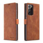 For Samsung Galaxy Note20 Ultra Forwenw Dream Series Oil Edge Strong Magnetism Horizontal Flip Leather Case with Holder & Card Slots & Wallet & Photo Frame(Brown)