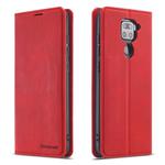 For Xiaomi Redmi Note 9 Forwenw Dream Series Oil Edge Strong Magnetism Horizontal Flip Leather Case with Holder & Card Slots & Wallet & Photo Frame(Red)