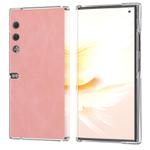 For Honor V Purse PU Leather Transparent Edge Phone Case(Pink)