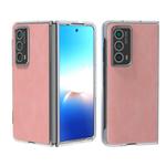 For Honor Magic Vs2 PU Leather Transparent Edge Phone Case(Pink)