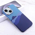 For iPhone 15 Kevlar Carbon Fiber Texture MagSafe Magnetic Phone Case(Blue)