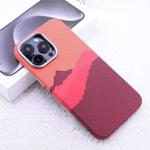 For iPhone 14 Pro Max Kevlar Carbon Fiber Texture MagSafe Magnetic Phone Case(Orange)