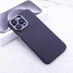 For iPhone 12 Pro Max Kevlar Carbon Fiber Texture MagSafe Magnetic Phone Case(Black)