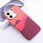 For iPhone 12 Kevlar Carbon Fiber Texture MagSafe Magnetic Phone Case(Orange)