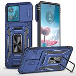 For Motorola Edge 40 Neo Armor PC + TPU Camera Shield Phone Case(Navy Blue)