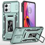 For Motorola Moto G84 Armor PC + TPU Camera Shield Phone Case(Alpine Green)