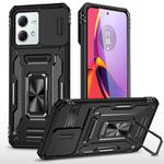 For Motorola Moto G84 Armor PC + TPU Camera Shield Phone Case(Black)