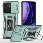 For Motorola Edge 40 Armor PC + TPU Camera Shield Phone Case(Alpine Green)